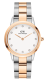Daniel Wellington Iconic Link White Dial Two Tone Steel Strap Watch For Women - DW00100359