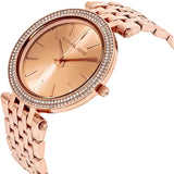 Michael Kors Darci Rose Gold Dial with Diamonds Rose Gold Stainless Steel Strap Watch for Women - MK3192