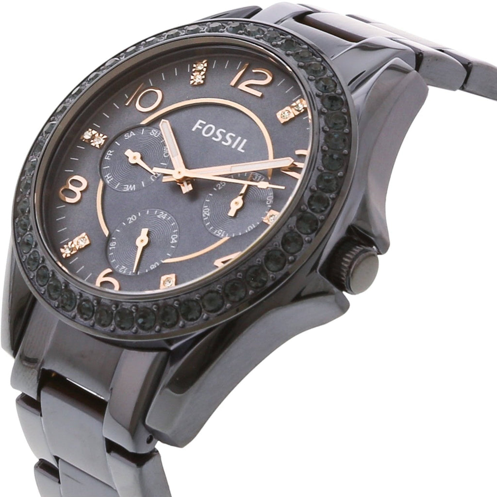 Fossil Riley Quartz Blue Dial Blue Steel Strap Watch for Women - ES4294