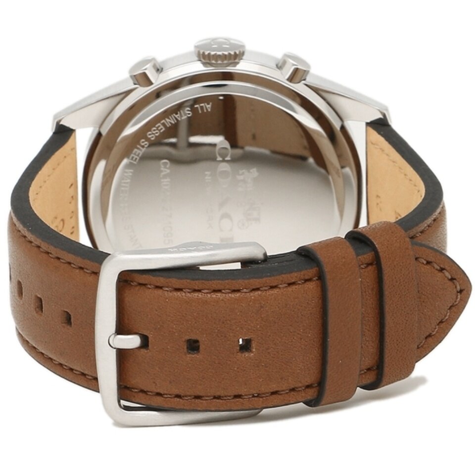 Coach Sullivan Sport Blue Dial Brown Leather Strap Watch for Men - 14606038