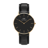 Daniel Wellington Classic Reading Black Dial Black Leather Strap Watch For Men - DW00100129
