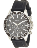 Fossil Bannon Multifunction Black Dial Black Silicone Strap Watch for Men - BQ2494