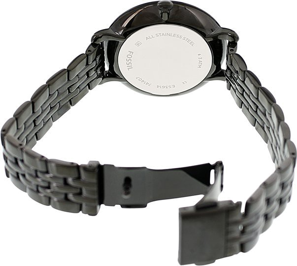 Fossil Jacqueline Black Dial Black Mesh Bracelet Watch for Women - ES3614