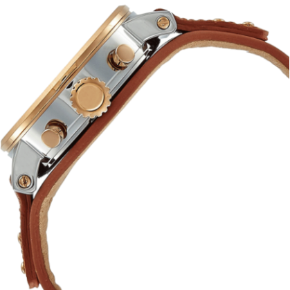 Fossil Boyfriend Chronograph White Dial Brown Leather Strap Watch for Women - ES3837