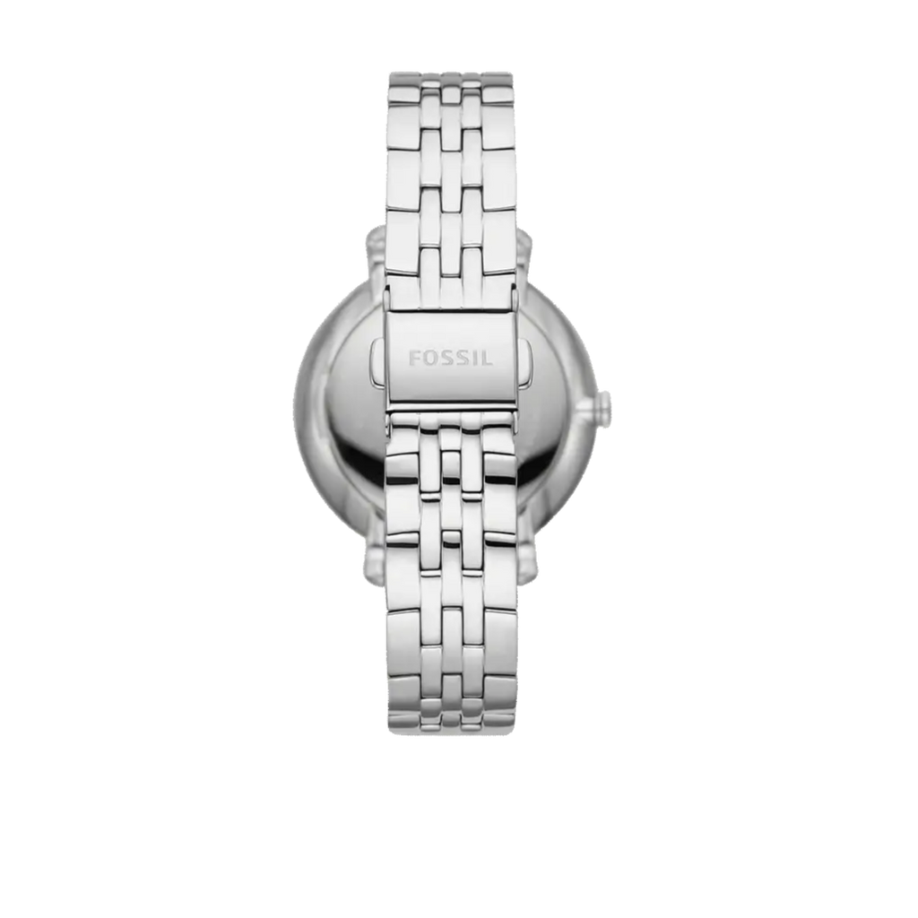 Fossil Jacqueline Multifunction Moonphase White Dial Silver Steel Strap Watch for Women - ES5164