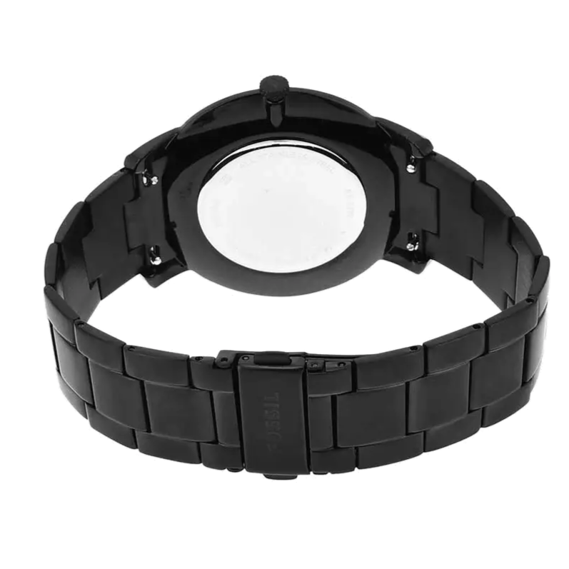 Fossil The Minimalist Black Dial Black Steel Strap Watch for Men - FS5308