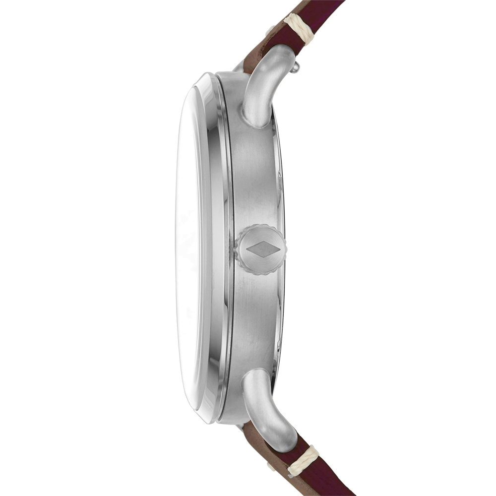 Fossil Commuter Grey Dial Brown Leather Strap Watch for Men - FS5417