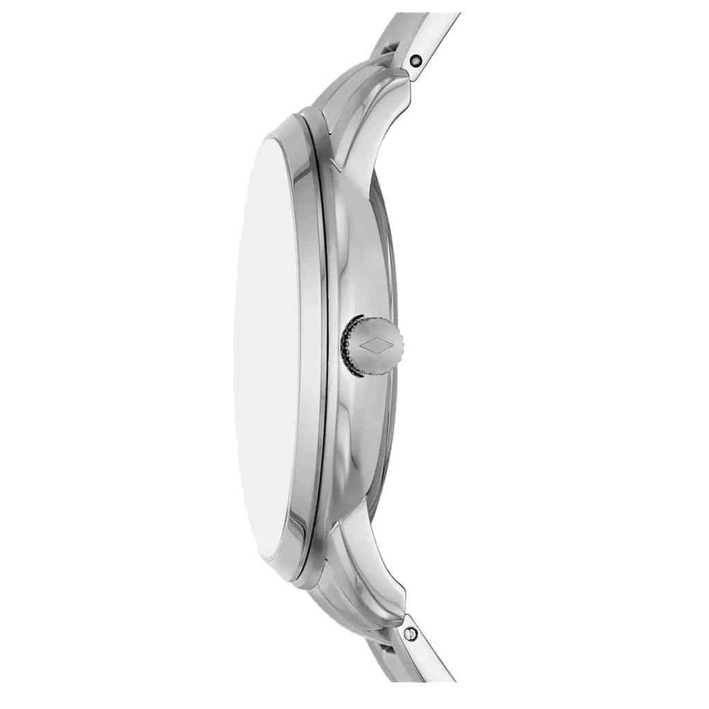 Fossil Neutra Minimalist Moonphase Blue Dial Silver Steel Strap Watch for Men - FS5907