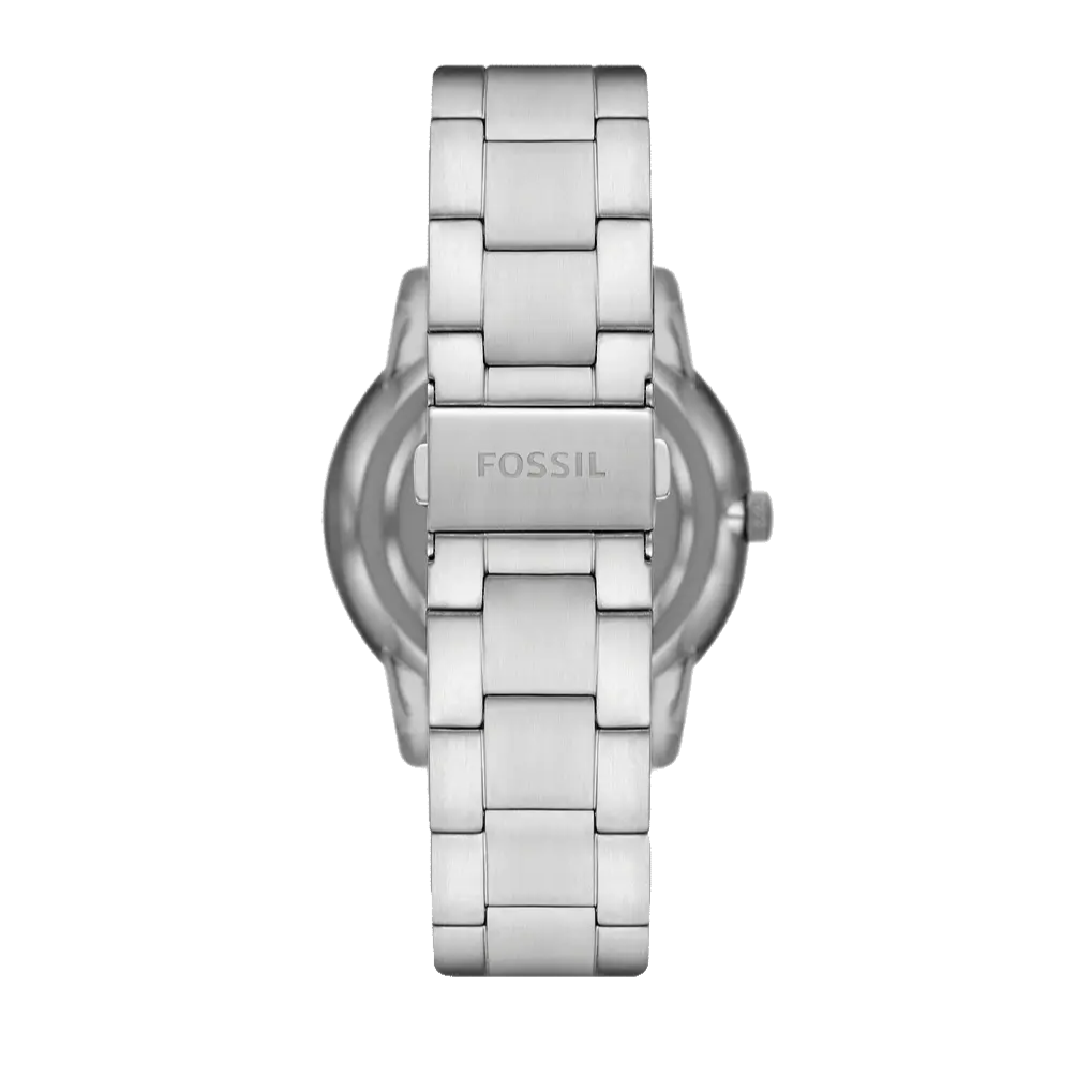 Fossil Neutra Minimalist Moonphase Blue Dial Silver Steel Strap Watch for Men - FS5907