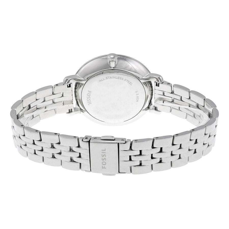 Fossil Jacqueline White Dial Silver Steel Strap Watch for Women - ES3433