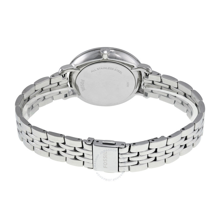 Fossil Jacqueline White Dial Silver Steel Strap Watch for Women - ES3545