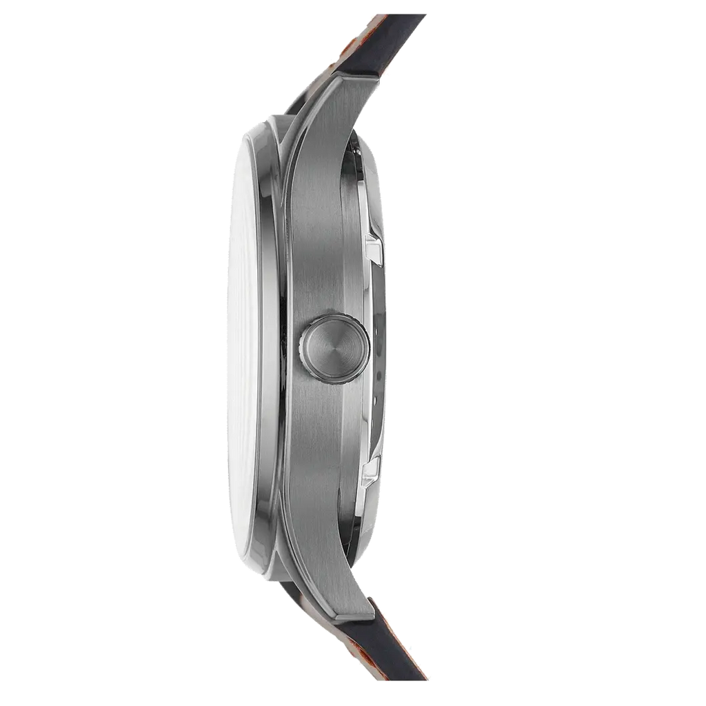 Fossil Forrester Automatic Skeleton Grey Dial Brown Leather Strap Watch for Men - ME3178