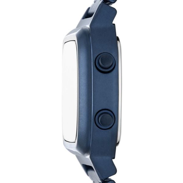 Fossil Retro Analog-Digital Black Dial Blue Steel Strap Watch for Men - FS5896