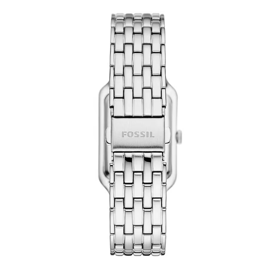 Fossil Raquel Three Hand Date Mother of Pearl Dial Silver Steel Strap Watch for Women - ES5306