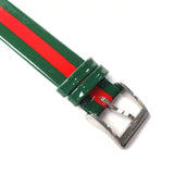 Gucci G Frame Quartz Green & Red Mother of Pearl Dial Multicolor Leather Strap Watch For Women - YA147408