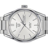 Tag Heuer Carrera Calibre 5 Automatic White Dial Silver Steel Strap Watch for Men - WAR201B.BA0723
