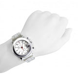 Gucci G Chrono Chronograph White Dial Silver Steel Strap Watch For Men - YA101339