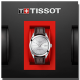 Tissot Gentleman Powermatic 80 Silicium Silver Dial Brown Leather Strap Watch For Men - T127.407.16.031.01