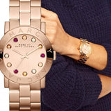 Marc Jacobs Amy Dexter Rose Gold Dial Rose Gold Steel Strap Watch for Women - MBM3216