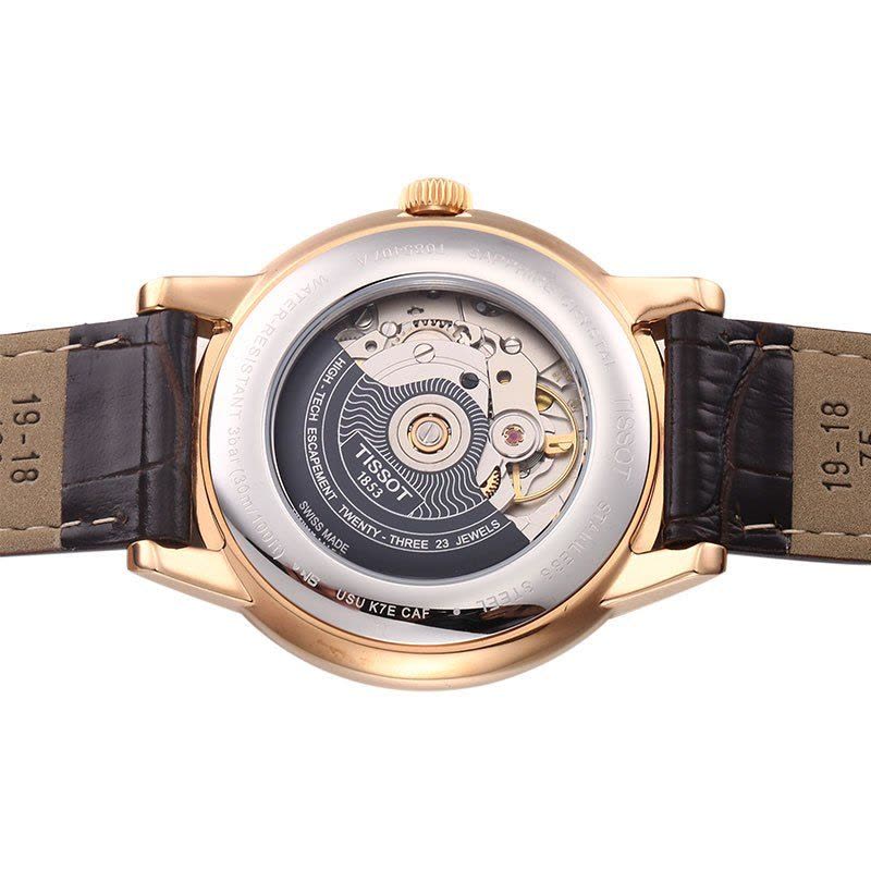 Tissot T Classic Carson Powermatic 80 White Dial Brown Leather Strap Watch for Men - T085.407.36.013.00