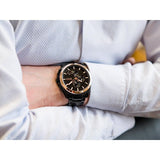 Hugo Boss Grandmaster Black Dial Black Steel Strap Watch for Men  - 1513885