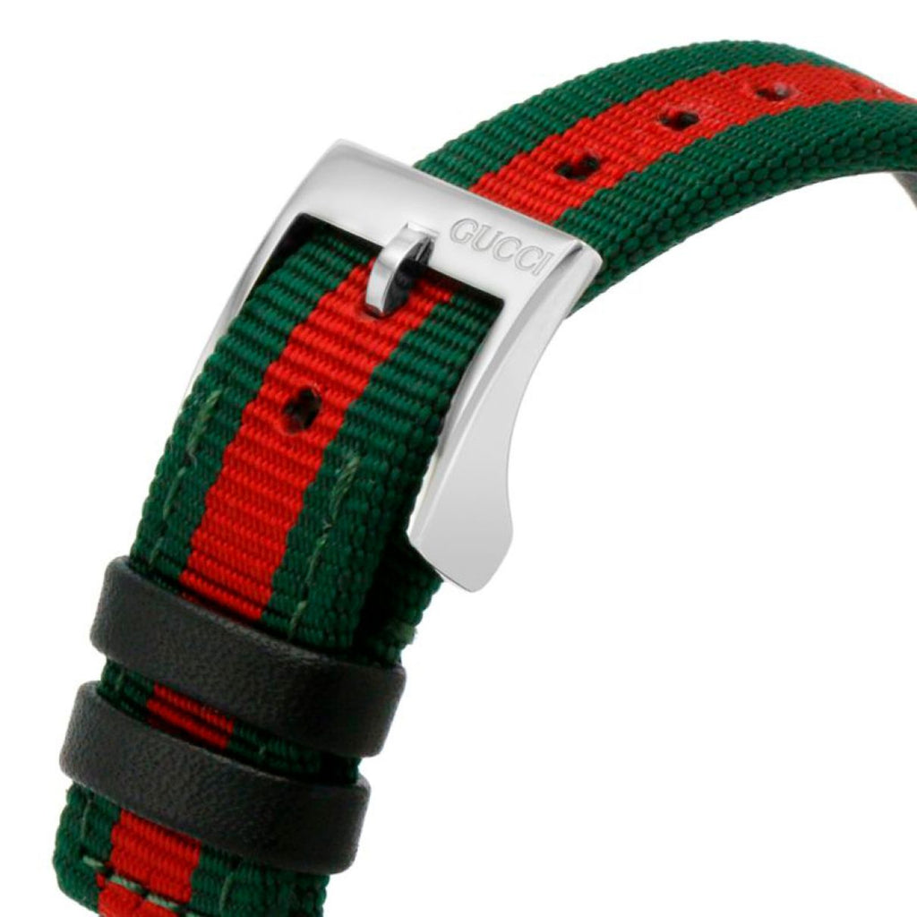 Gucci G-Frame Mother of Pearl Dial Two Tone Nylon Strap Watch For Women - YA147404