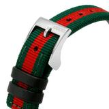 Gucci G-Frame Mother of Pearl Dial Two Tone Nylon Strap Watch For Women - YA147404