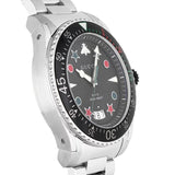 Gucci Dive Quartz Black Dial Silver Steel Strap Watch For Men - YA136221