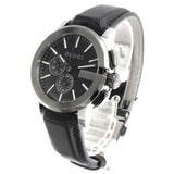 Gucci G Chrono Black Dial Black Leather Strap Watch For Men - YA101205