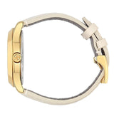 Gucci G Timeless Quartz White Dial White Leather Strap Watch For Women - YA126580A