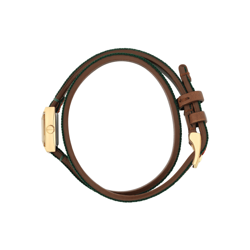 Gucci G-Frame Multicolored Dial Two Tone Nylon Strap Watch For Women - YA128527