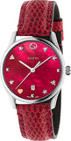Gucci G-Timeless Cherry Red Mother of Pearl Dial 27mm Watch For Women - YA126584