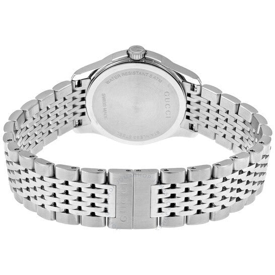 Gucci G Timeless Diamonds Mother of Pearl Dial Silver Mesh Bracelet Watch For Women - YA126508