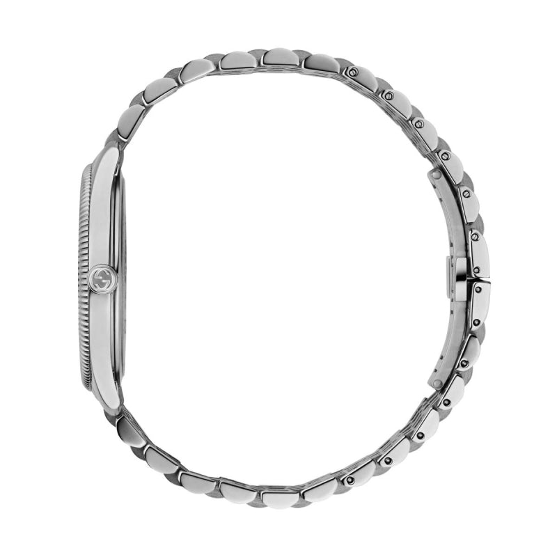 Gucci G Timeless Quartz Silver Dial Silver Steel Strap Watch For Women - YA1264153