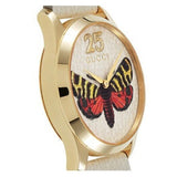 Gucci G Timeless Butterfly White Dial White Leather Strap Watch For Women - YA1264062