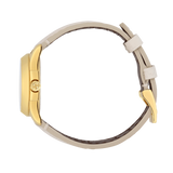 Gucci G Timeless Quartz White Dial White Leather Strap Watch For Women - YA126580A