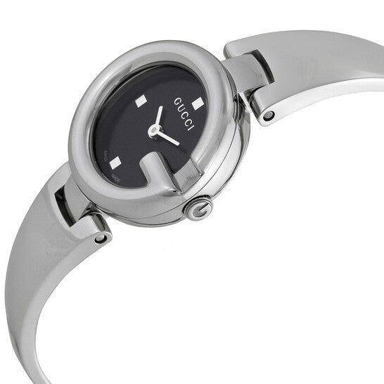 Gucci Guccisima Quartz Black Dial Silver Steel Strap Watch For Women - YA134501