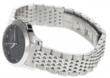 Gucci G Timeless Diamonds Mother of Pearl Black Dial Silver Steel Strap Watch For Women - YA126505
