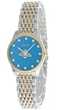 Gucci G Timeless Quartz Blue Dial Two Tone Steel Strap Watch For Women - YA1265029