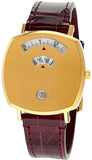 Gucci Grip Quartz Gold Dial Maroon Leather Strap Watch For Women - YA157402