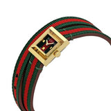 Gucci G-Frame Multicolored Dial Two Tone Nylon Strap Watch For Women - YA128527
