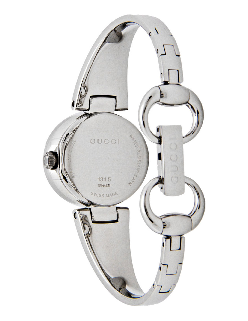 Gucci Guccisima Quartz Black Dial Silver Steel Strap Watch For Women - YA134501