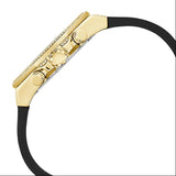 Guess Momentum Chronograph Diamonds Black Dial Black Silicone Strap Watch For Men - GW0518G2