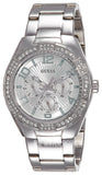 Guess Luna Diamonds Silver Dial Silver Steel Strap Watch for Women - W0729L1