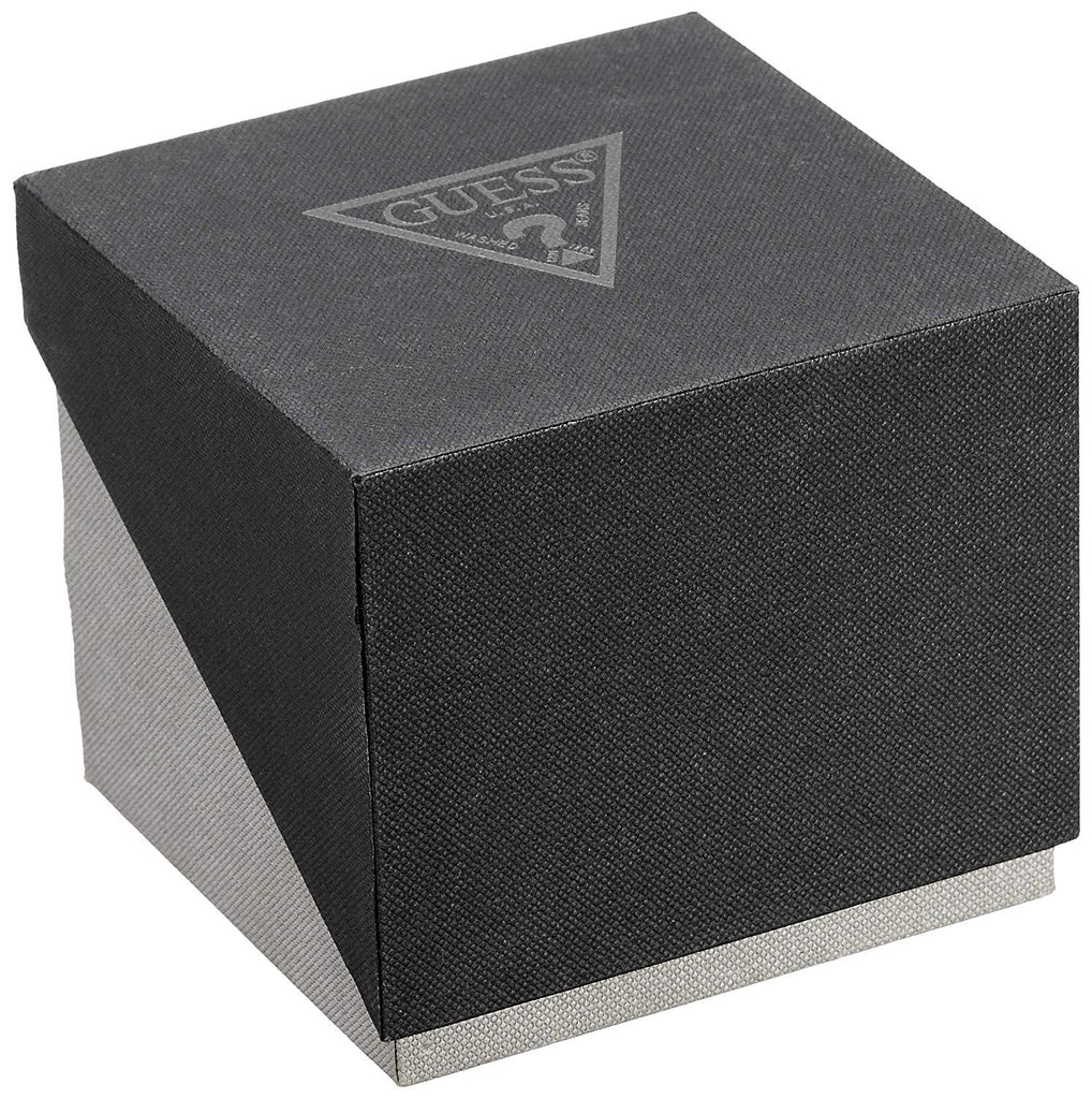 Guess Duke Glitz Black Dial Silver Steel Strap Watch For Men - GW0576G1