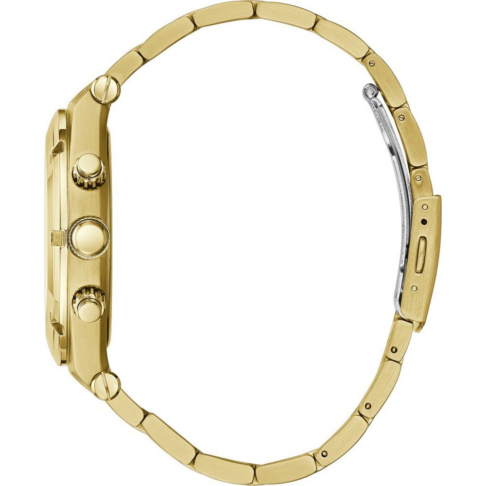 Guess Continental Gold Dial Gold Steel Strap Watch For Men - GW0260G4