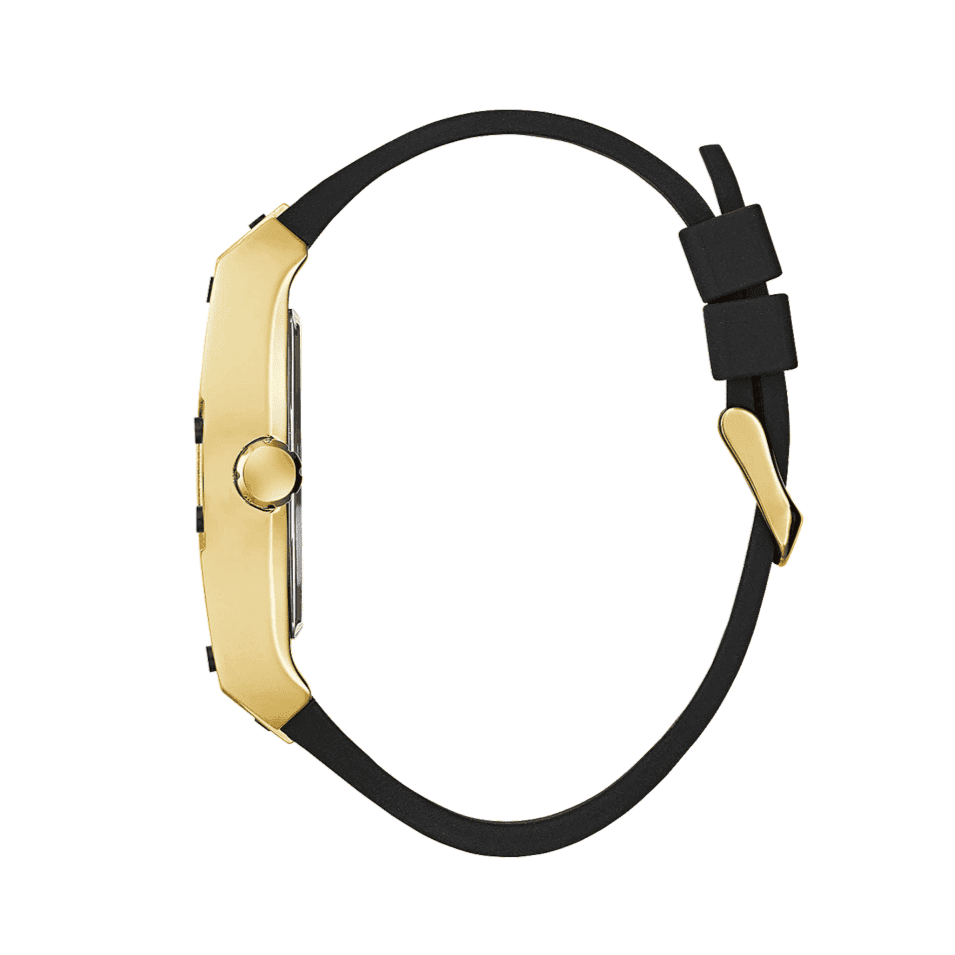 Guess Legend Black Dial Black Rubber Strap Watch For Men - GW0500G1