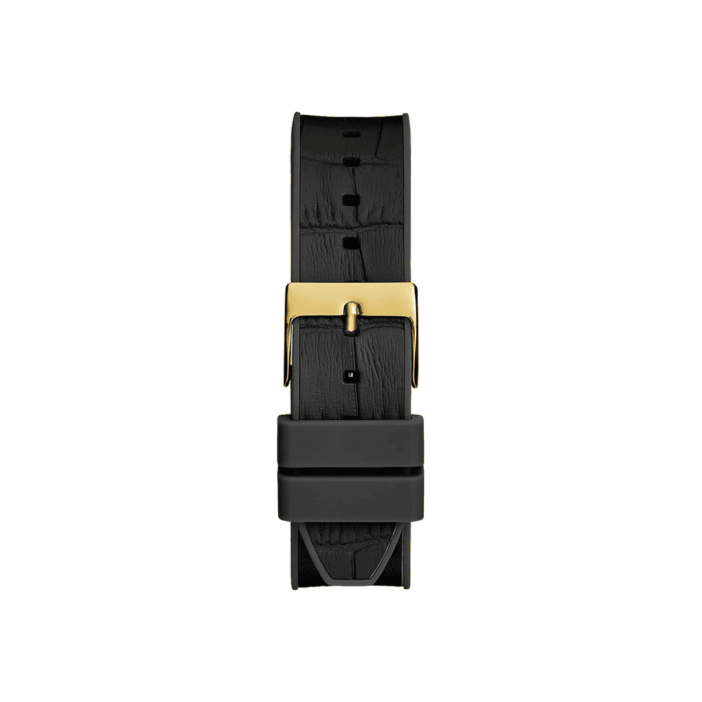 Guess Fusion Chronograph Black Dial Black Leather Strap Watch For Women - GW0553L4