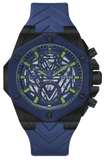 Guess Formula Multifunction Blue Dial Blue Silicone Strap Watch For Men - GW0579G3