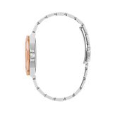 Guess Sunray Multifunction Crystals Silver Dial Two Tone Steel Strap Watch For Women - GW0616L3